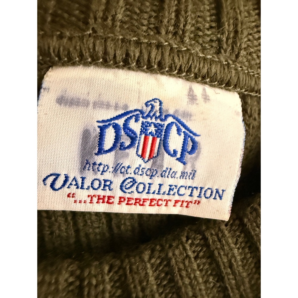 US Military DSCP Wool Commando Sweater 40 M Olive Drab Green Gorpcore Combat - Picture 5 of 6